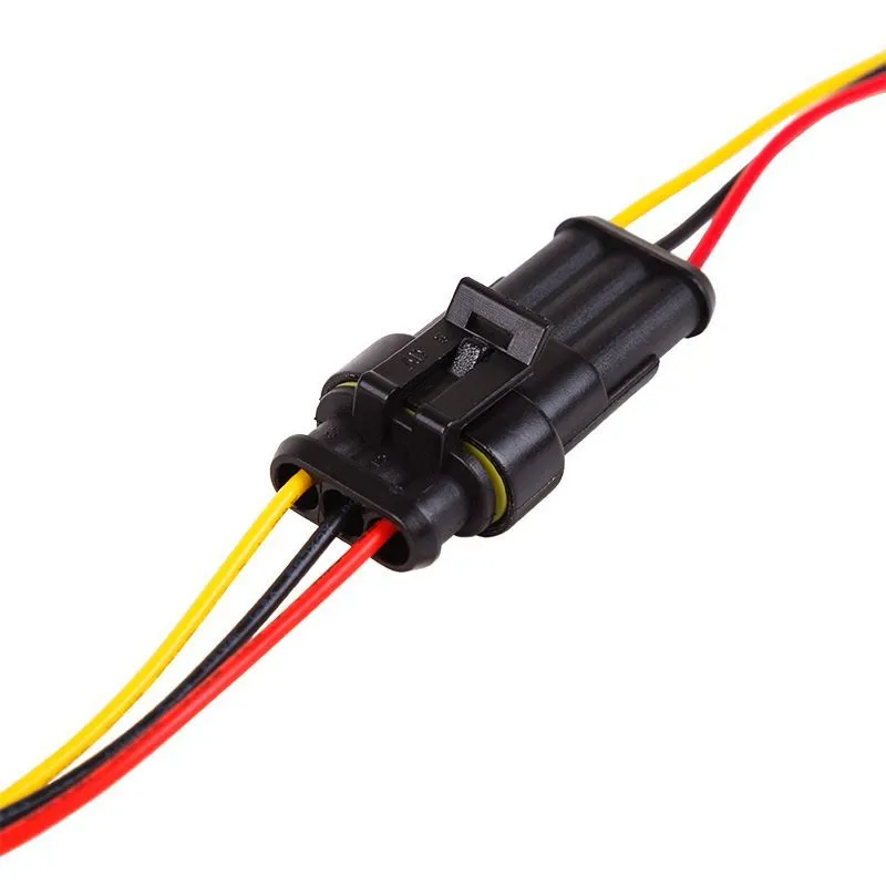 DJ7031-1.5-11 автомобильный разъем штекер с проводом 20см (3-х контактный)