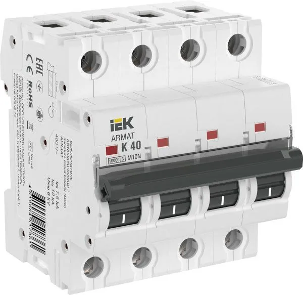 ARMAT Автоматический выключатель M10N 4P K 40А IEK AR-M10N-4-K040