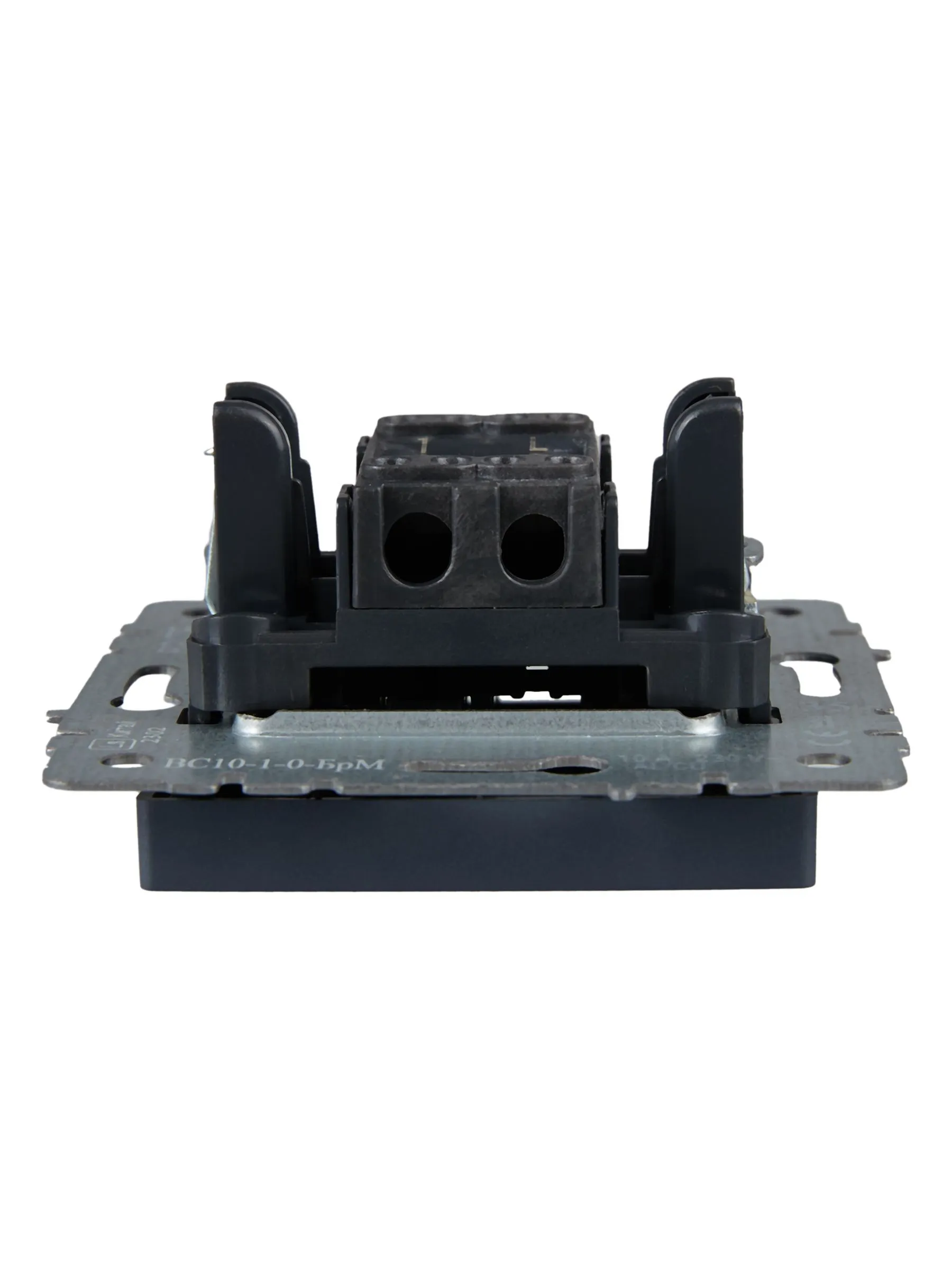 BRITE Выключатель 1-клавишный 10А ВС10-1-0-БрМ маренго IEK - Фото 4