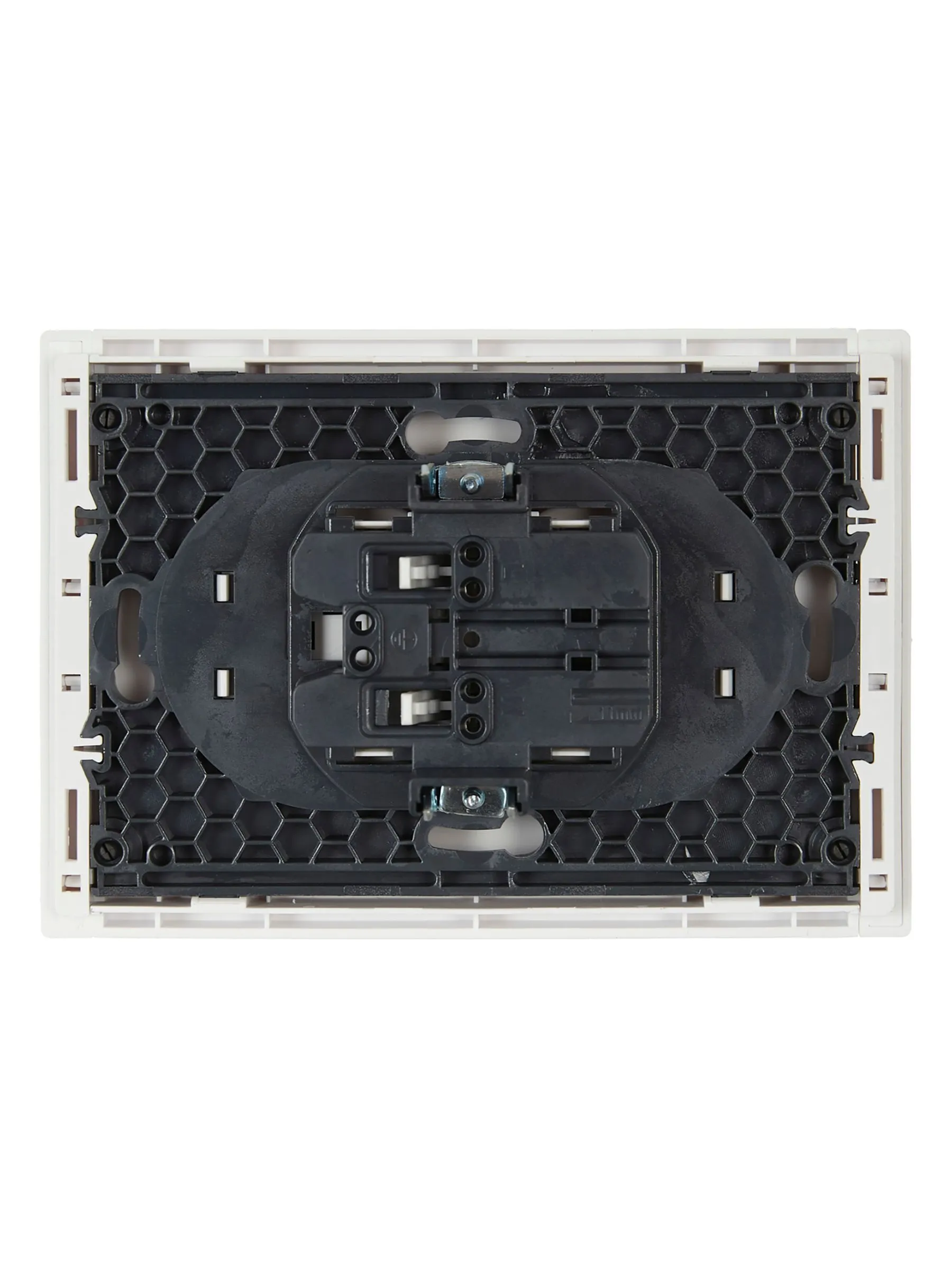 FORTE&PIANO Розетка 2-местная без заземления с защитными шторками безвинтовое крепление 10А FP225 белый IEK - Фото 3