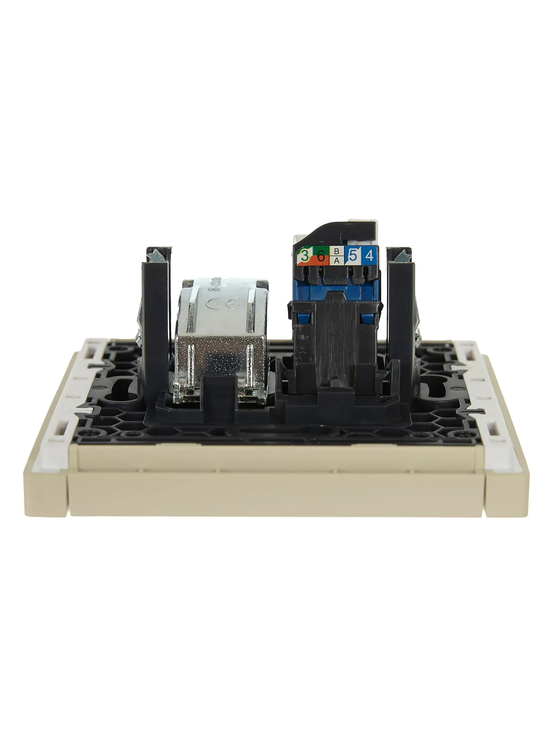FORTE&PIANO Розетка двойная TV+RJ45 кат.6 FP437 ваниль IEK - Фото 6