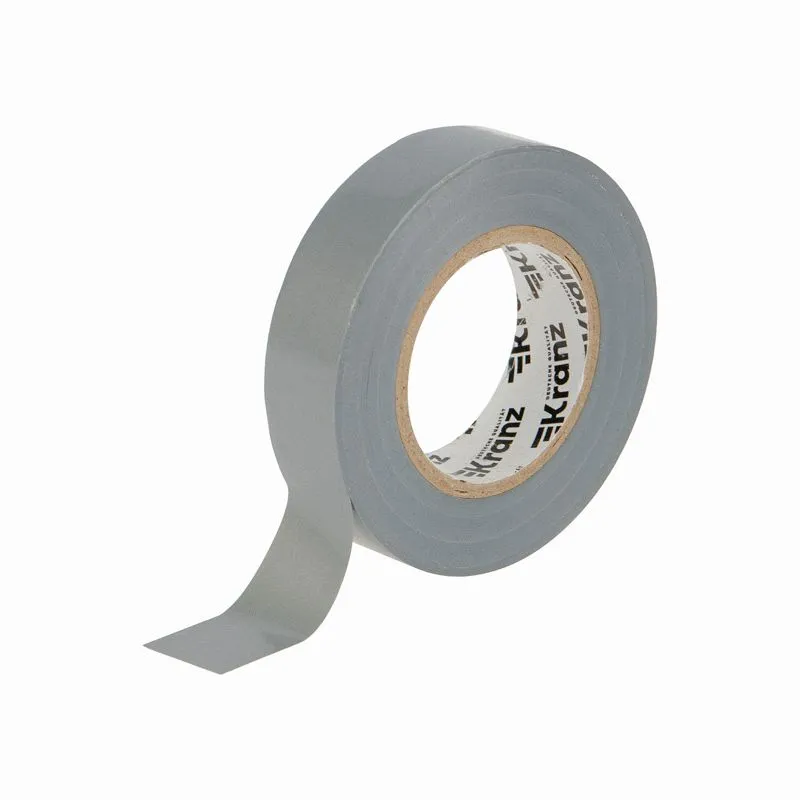 Изолента ПВХ 0,13х19мм, 25м, серая KRANZ - Фото 3