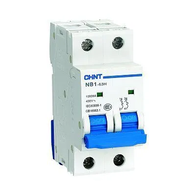 Автоматический выключатель NB1-63H 2P 20A 10кА х-ка C ® CHINT