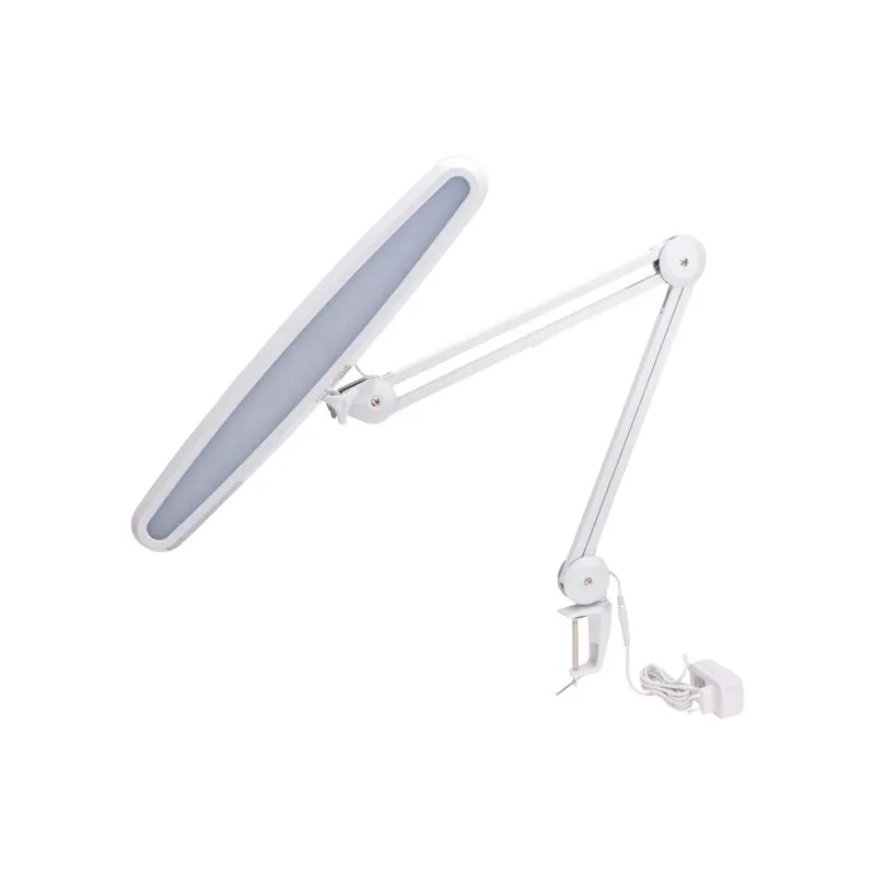 Лампа настольная бестеневая, струбцина, Blue Stream, 117 SMD LED, диммер (4 уровня), белая REXANT - Фото 2