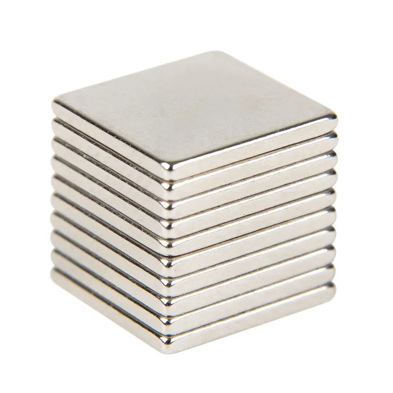 Неодимовый магнит прямоугольник 10х10х1 мм сцепление 0,6 кг (Упаковка 10 шт) Rexant - Фото 2