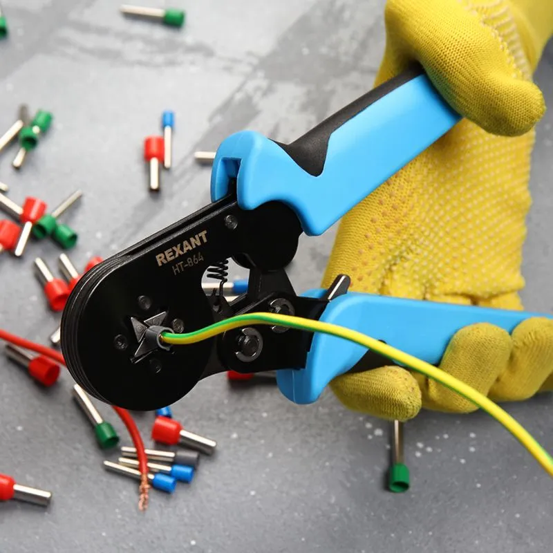 Кримпер HT-864 для обжима штыревых наконечников 0,25-6,0мм² REXANT - Фото 3