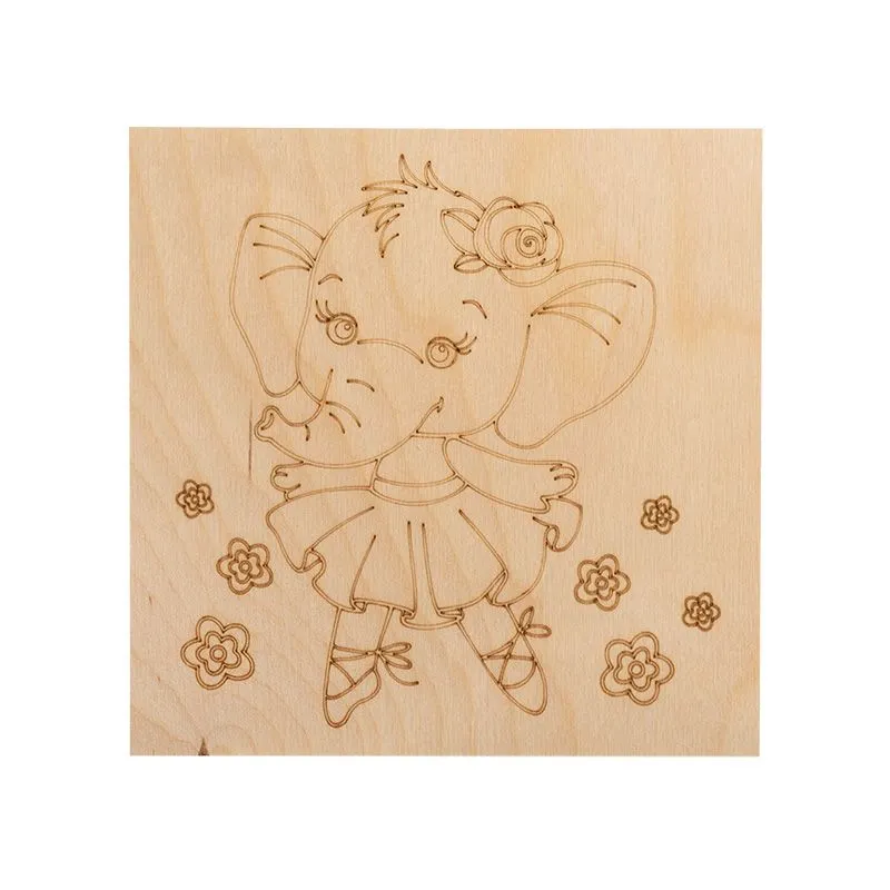 Доски для выжигания «Слонята», 150х150мм, 5 шт., пакет REXANT - Фото 5