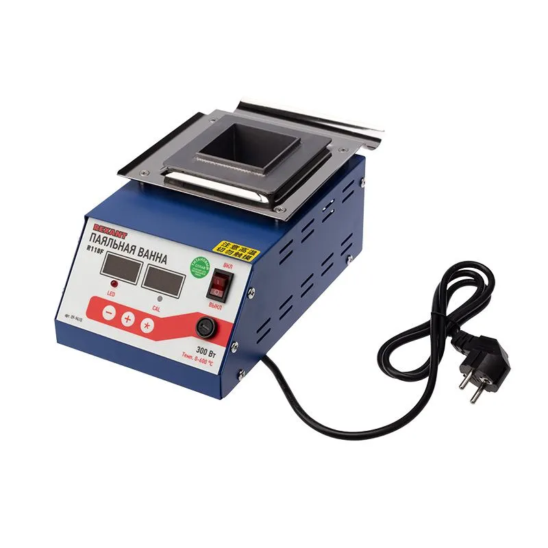 Паяльная ванна REXANT, модель R118F, 300 Вт, 55х55х45 мм, 0-600 °C, бессвинцовая, цифровая