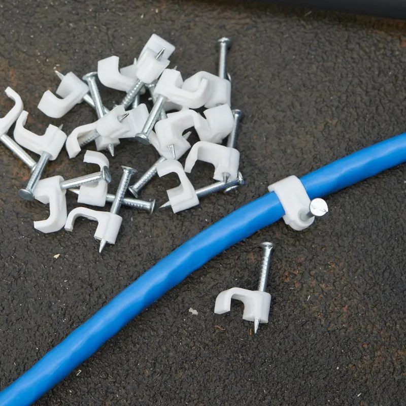 Крепеж кабеля плоский 6х4 мм, белый (20 шт/уп) REXANT - Фото 4