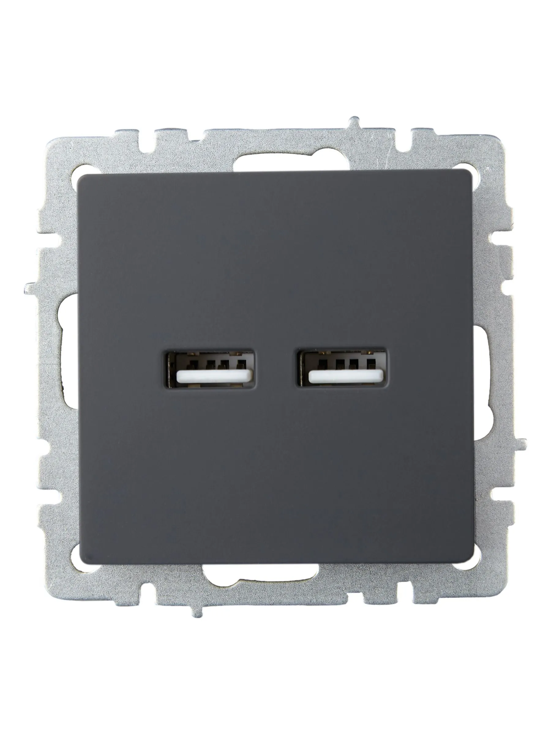 BRITE Розетка USB A+A 5В 3,1А РЮ10-1-БрГ графит IEK - Фото 8