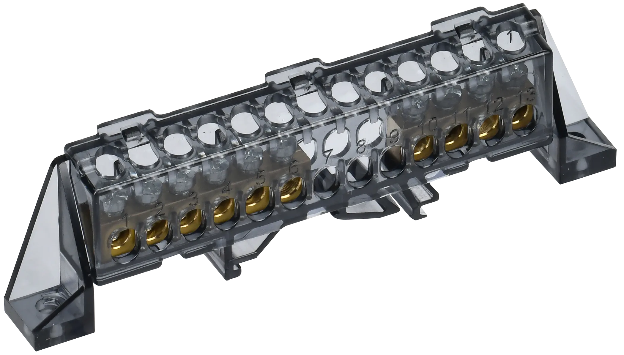 TEKFOR Шина N "ноль" в комбинированном DIN-изоляторе "Стойка" 6х9-(4+6)-Ч IEK TF-NN10-46-DP-K02