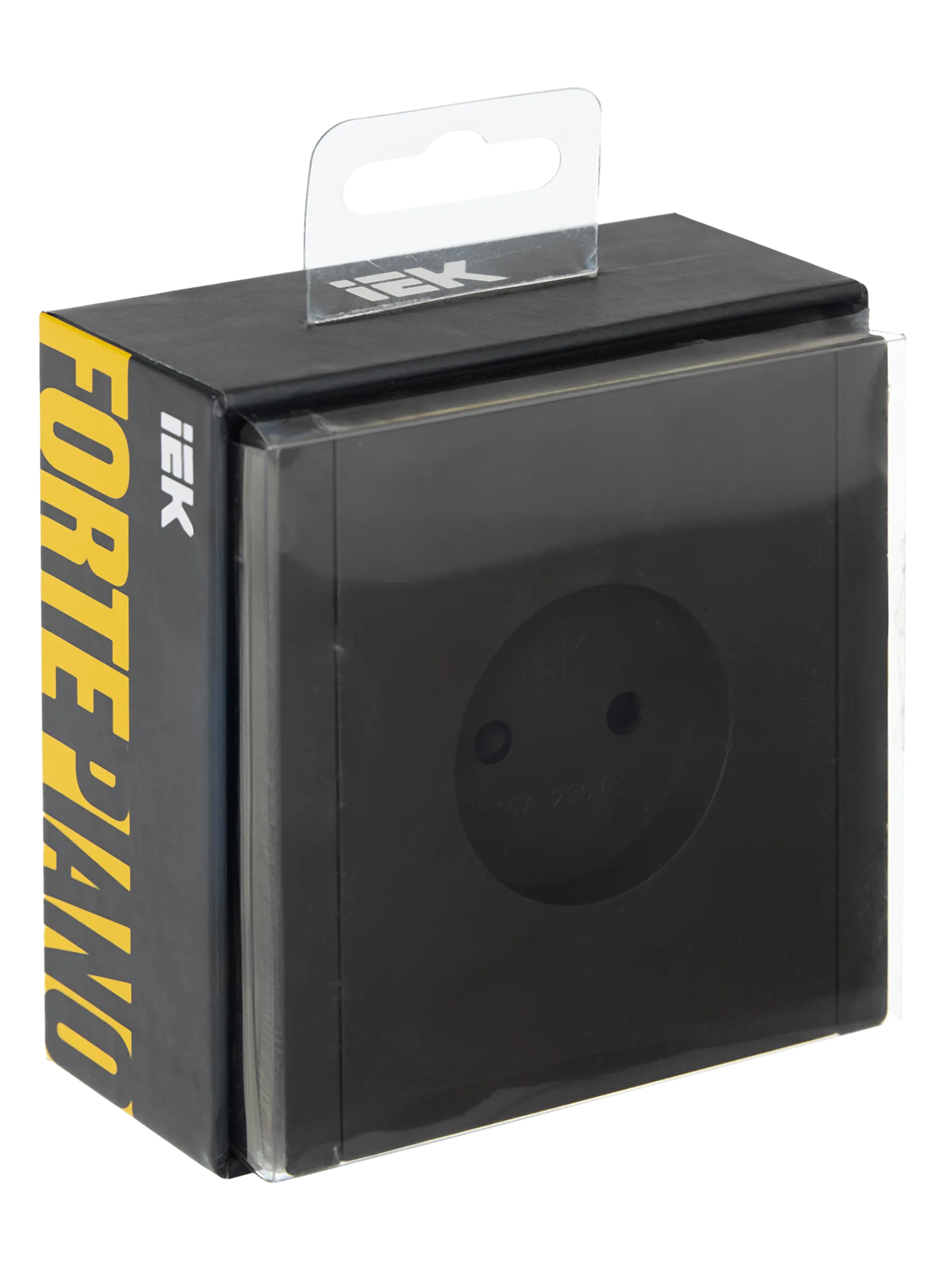 FORTE&PIANO Розетка 1-местная без заземления с защитными шторками винтовое крепление 10А FP317 серый IEK - Фото 2