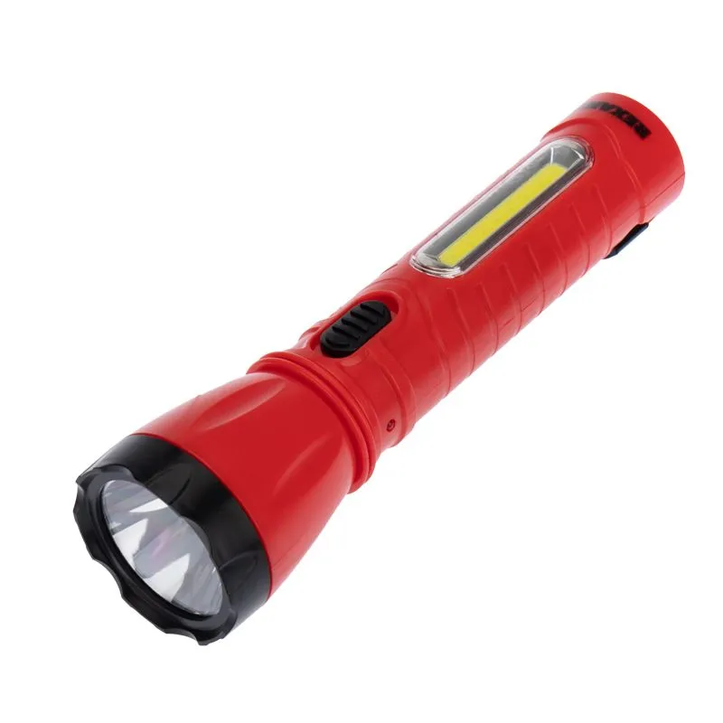 Фонарь универсальный, двухрежимный, со встроенной евровилкой, зарядка от сети 220В, СОВ REXANT 75-711