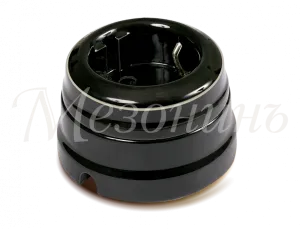 Розетка ретро фарфоровая двухполюсная с з/к,  в комплекте с подъемной рамкой 16А 250В, цвет -  плати GE70301-52