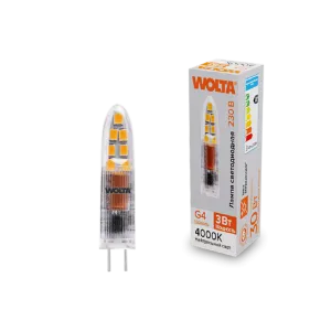 Светодиодная лампа WOLTA WSTD-JC-220V3W4KG4-P 3Вт 4000K G4 WSTD-JC-220V3W4KG4-P