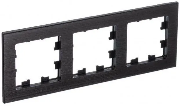 Рамка 3-м AtlasDesign Nature метал. оникс SE ATN312303