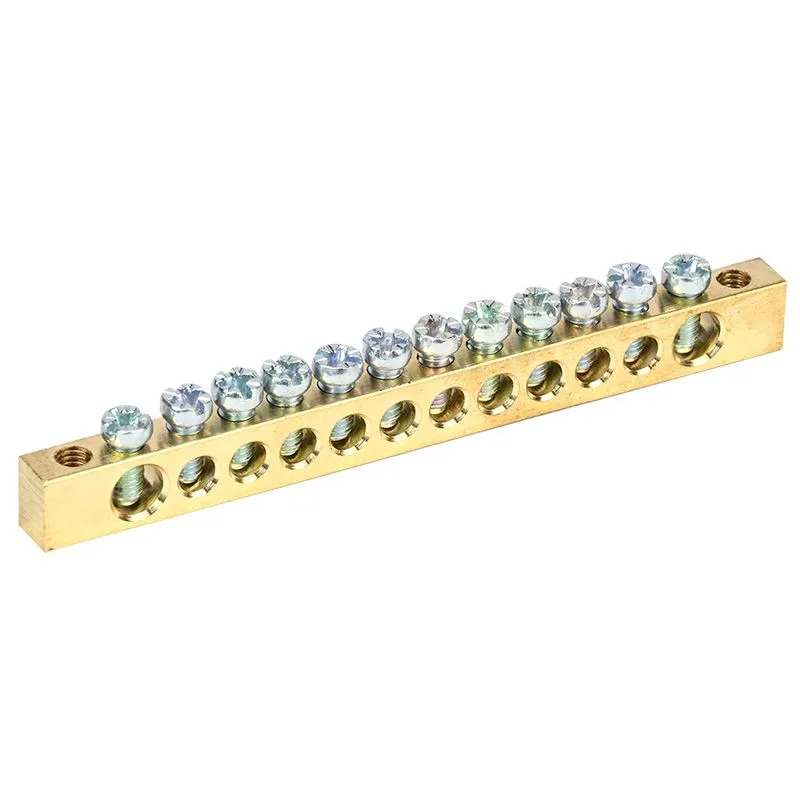 Шина PEN «земля-ноль» 6х9мм 12/2 (12 групп/крепеж по краям) REXANT