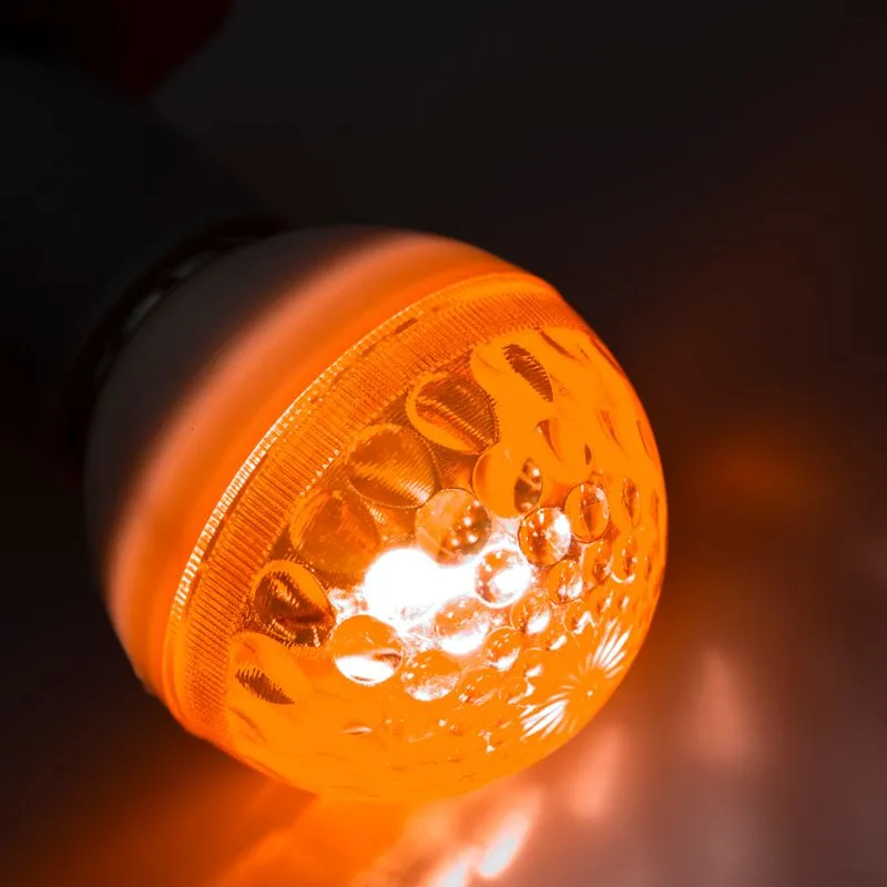 Лампа шар e27 10 LED  Ø50мм  желтая 24В - Фото 3