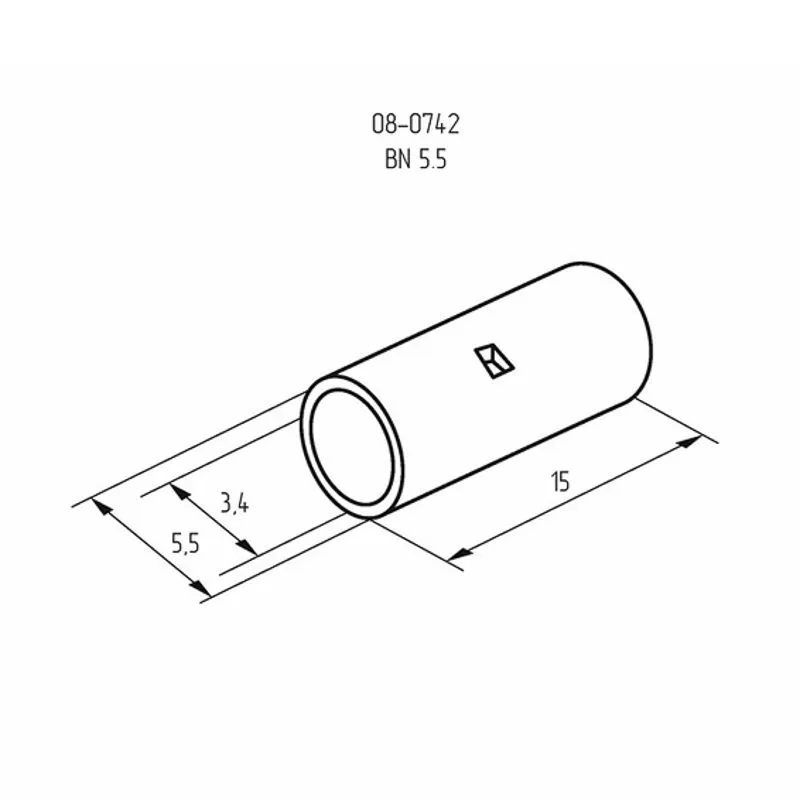 Соединительная гильза L-15мм, 4-6мм² (ГМЛ (DIN) 6) REXANT - Фото 2