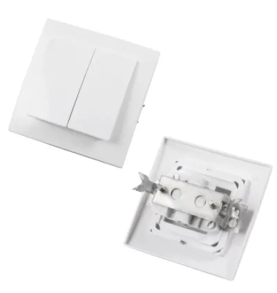 Выключатель 2-клавишный VS56-232-Б скрытой установки Белый 6А, IP20 VS56-232-Б