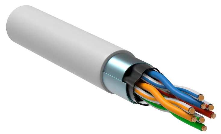 ITK Витая пара F/UTP кат.5E 4х2х0,52 solid PVCLS нг(А)-LSLTx белый (305м) РФ/Т