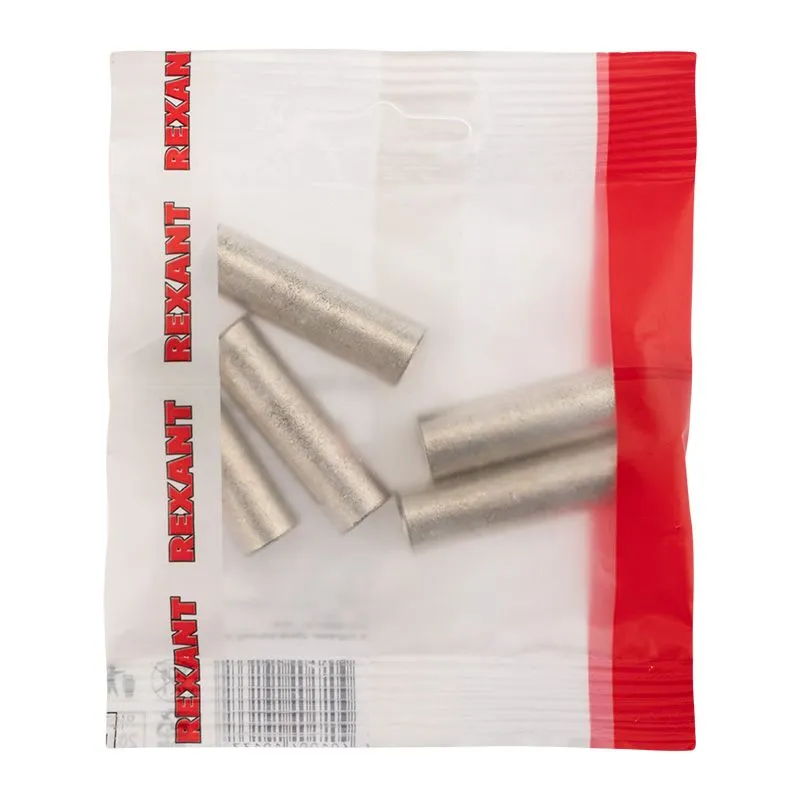 Гильза медная луженая ГМЛ 35-9 (35мм² - Ø9мм) ГОСТ 23469.3-79 (в упак. 5 шт.) REXANT - Фото 2