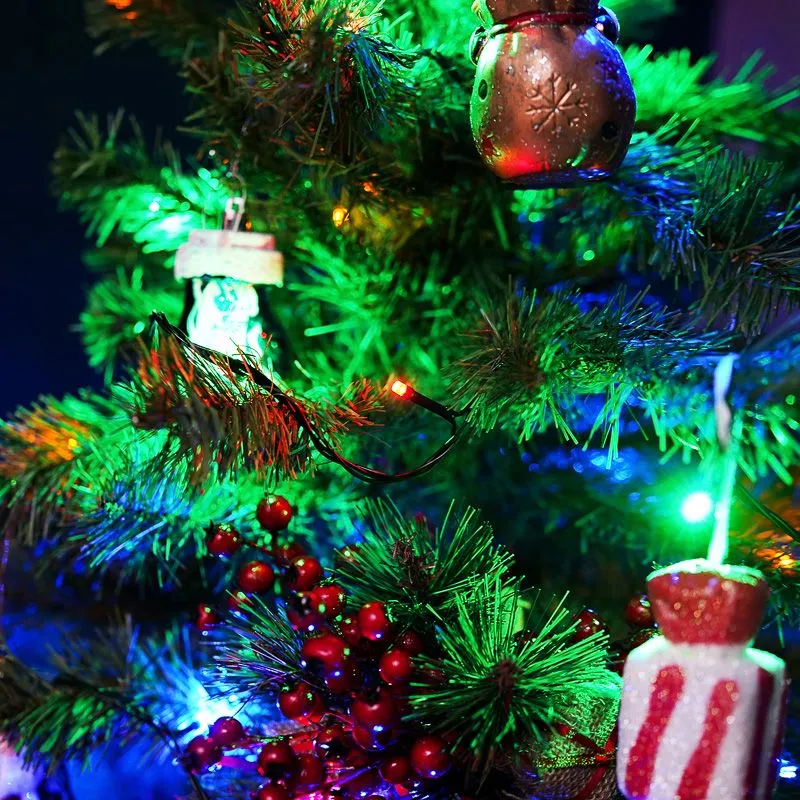 Гирлянда Твинкл Лайт 10 м, темно-зеленый ПВХ, 80 LED, цвет мультиколор - Фото 3