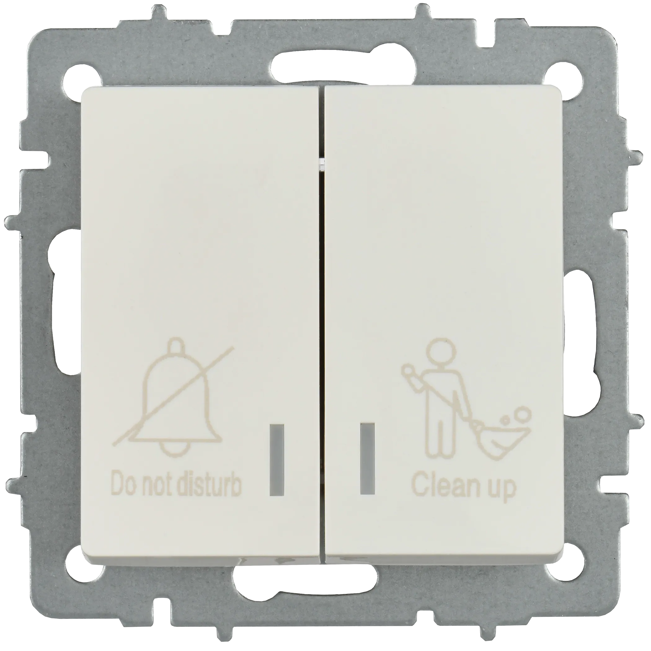 BRITE Выключатель 2-клавишный с индикацией для отелей 10А ВС10-2-9-БрЖ жемчуг IEK - Фото 4