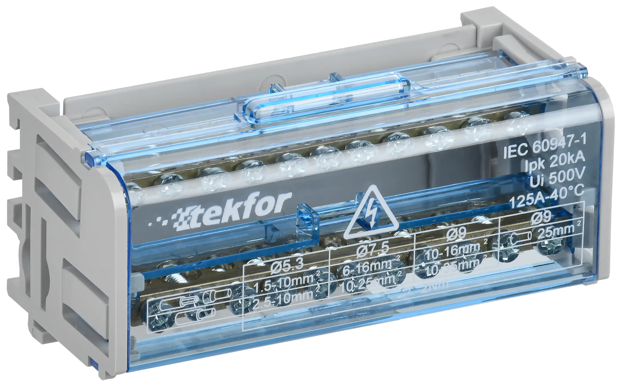TEKFOR Шины на DIN-рейку (кросс-модуль) ШНК 2х11 L+PEN IEK