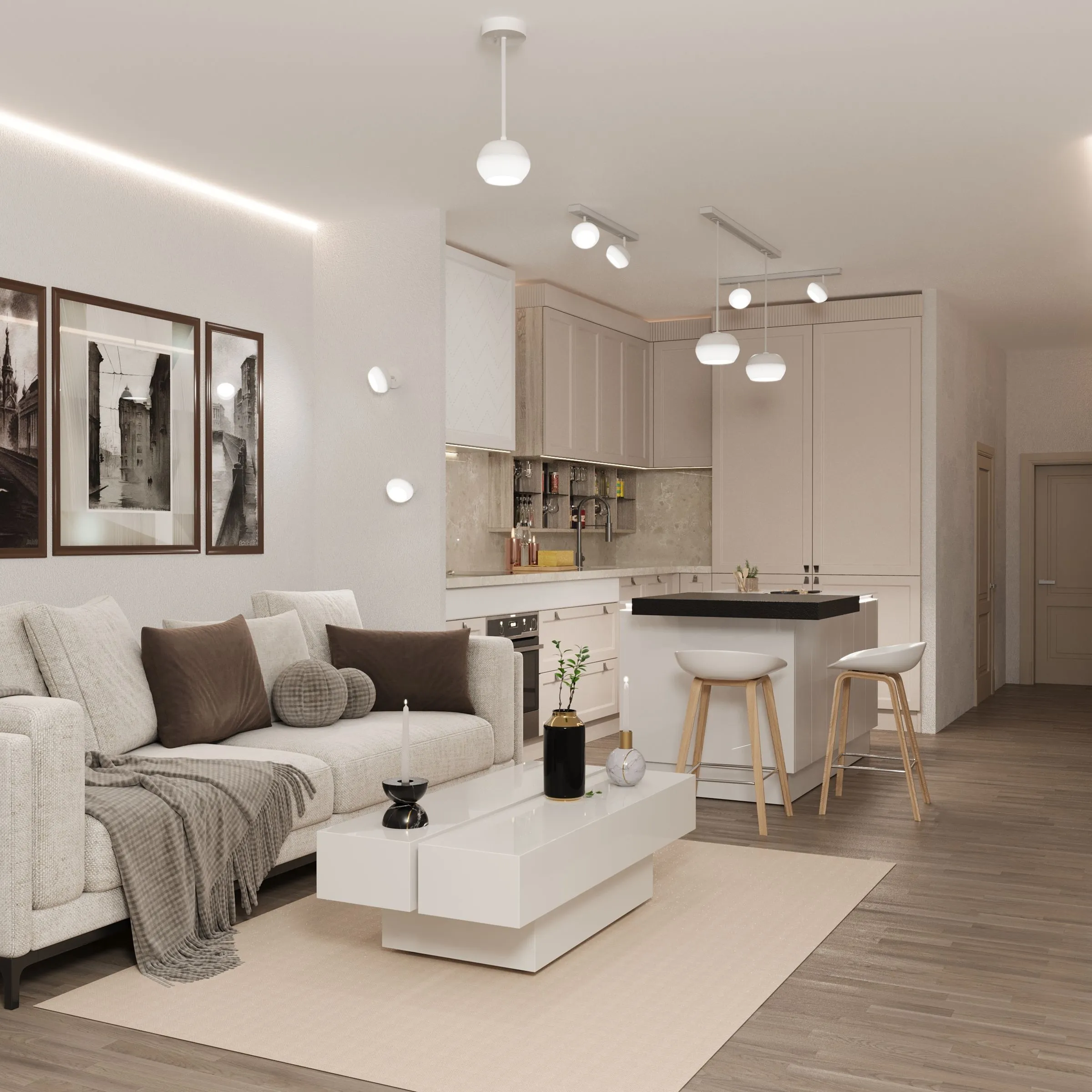 LIGHTING Светильник 4118 декоративный трековый поворотный под лампу GX53 белый IEK - Фото 3