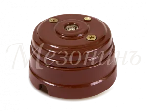 Розетка ретро TV (SAT) оконечная (в комплекте с подъемной рамкой D70x45), цвет - коричневый, коллекц GE70321-04