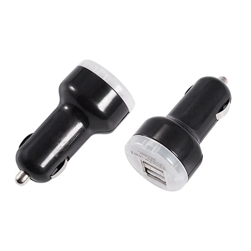 Автозарядка в прикуриватель 2хUSB с индикацией (АЗУ) (1000+2100 mA) черная REXANT 18-1190