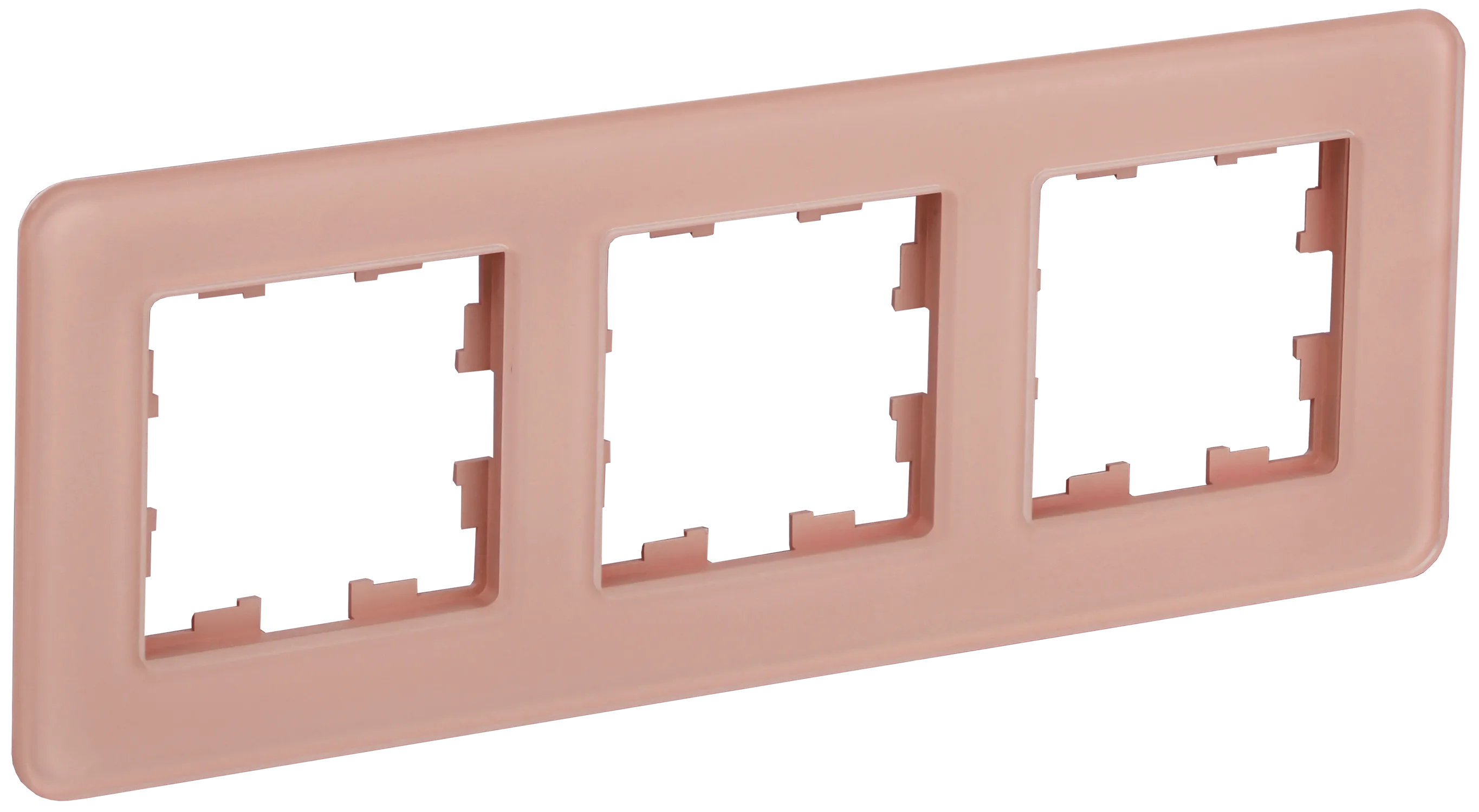 BRITE Рамка 3-местная РУ-3-2-Бр стекло дымчатый RE IEK