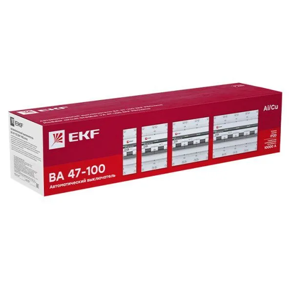 Авт. выкл. 3P 100А (D) 10kA ВА 47-100 EKF PROxima - Фото 3