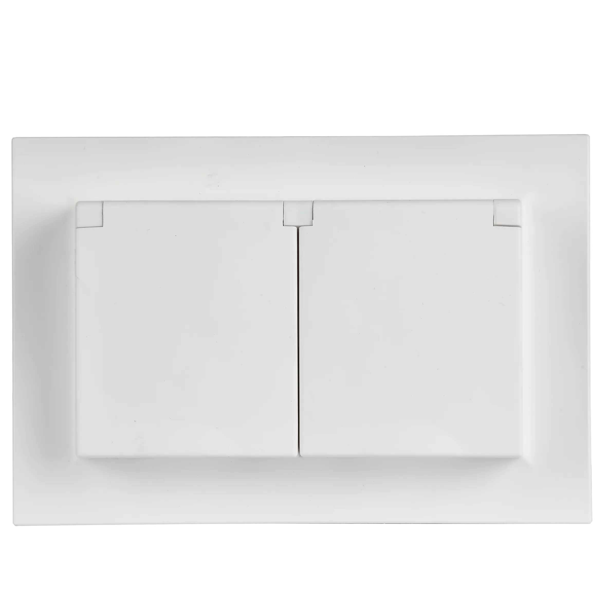 BRITE Розетка 2-местная с заземлением с защитными шторками и крышкой 16А в сборе IP44 РСбш12-3-44-БрАБ арктический белый IEK - Фото 7