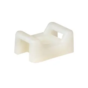 Площадка под хомуты (22x16) с монтажным отверстием М4 белая (100шт.) pmo-22-16-w