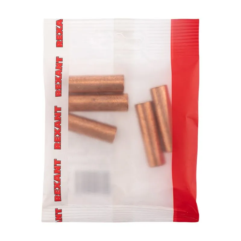 Гильза кабельная медная ГМ 35-9 (35мм² - Ø9мм) (в упак.5 шт.) REXANT - Фото 2