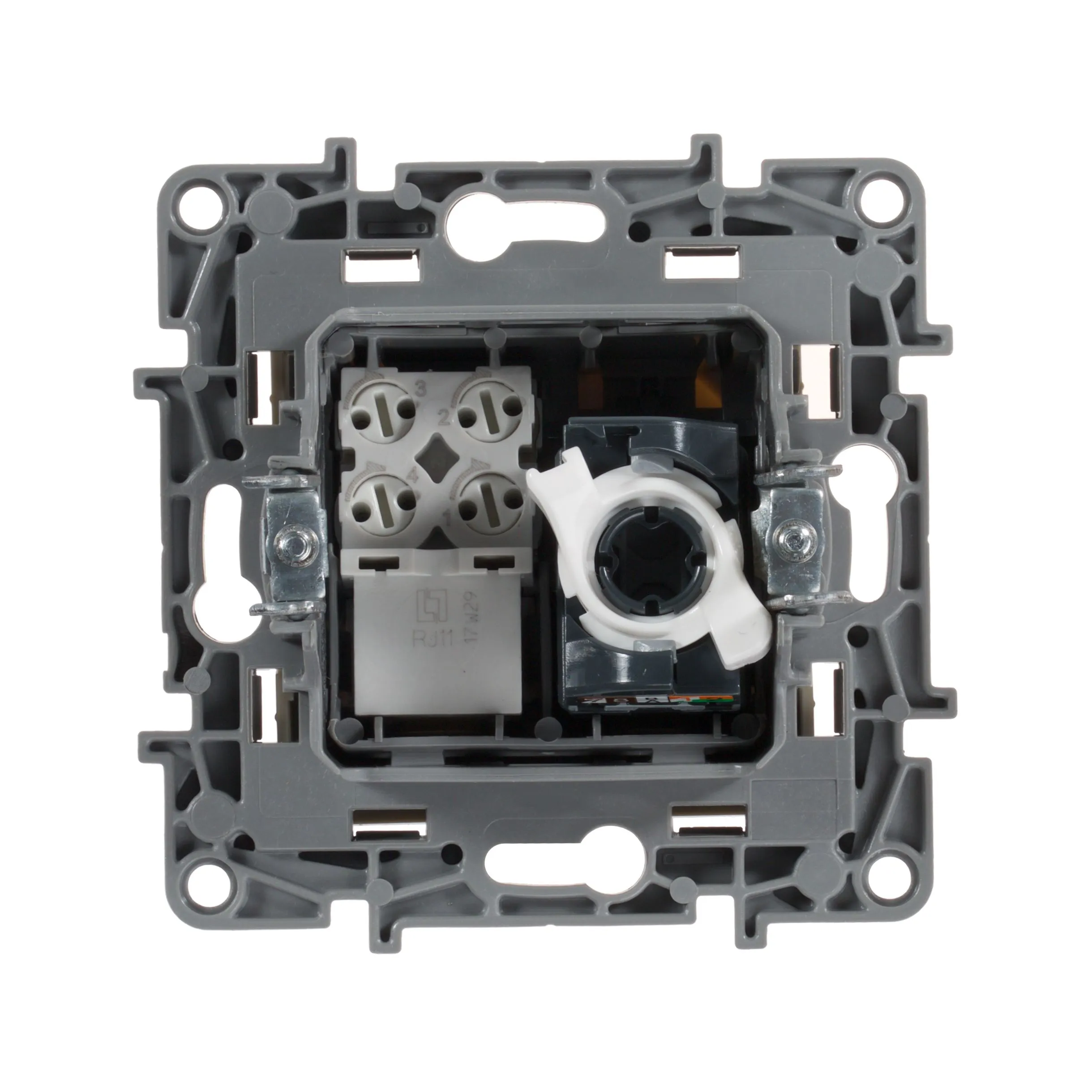 ETIKA Розетка двойная RJ11+RJ45 кат.5E UTP слоновая кость - Фото 3