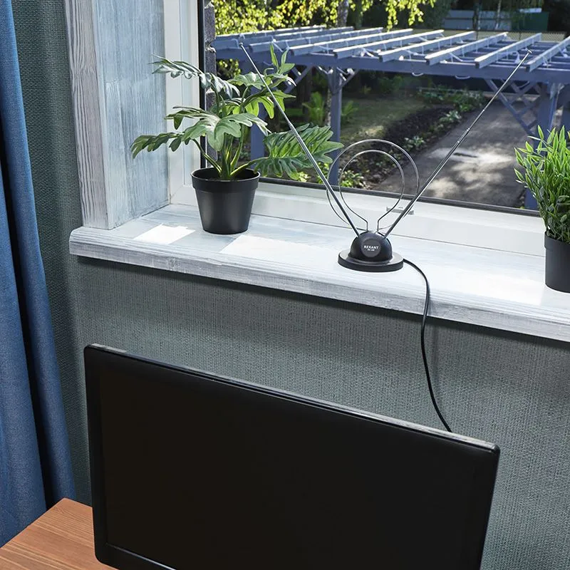 Антенна комнатная телескопическая на подставке «Усы+кольцо», RX-100 REXANT - Фото 3