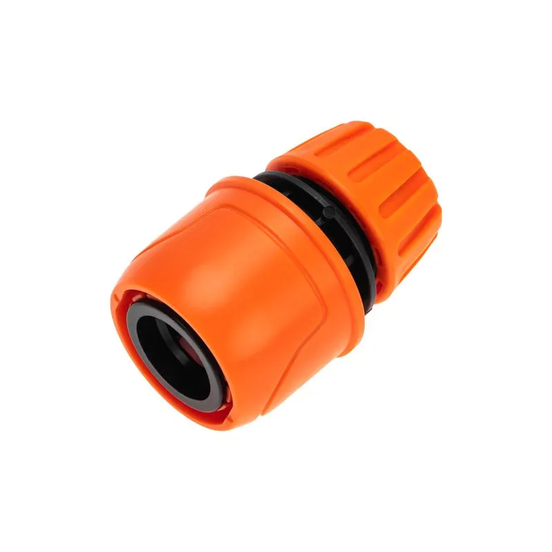 Коннектор для шланга, быстросъемный, 1/2", с аквастопом ЧЕТЫРЕ СЕЗОНА 62-0218