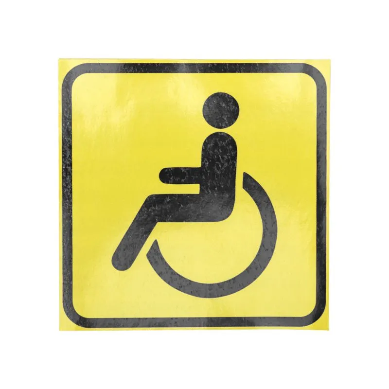 Наклейка  автомобильная "Инвалид " 150*150 мм 56-0072