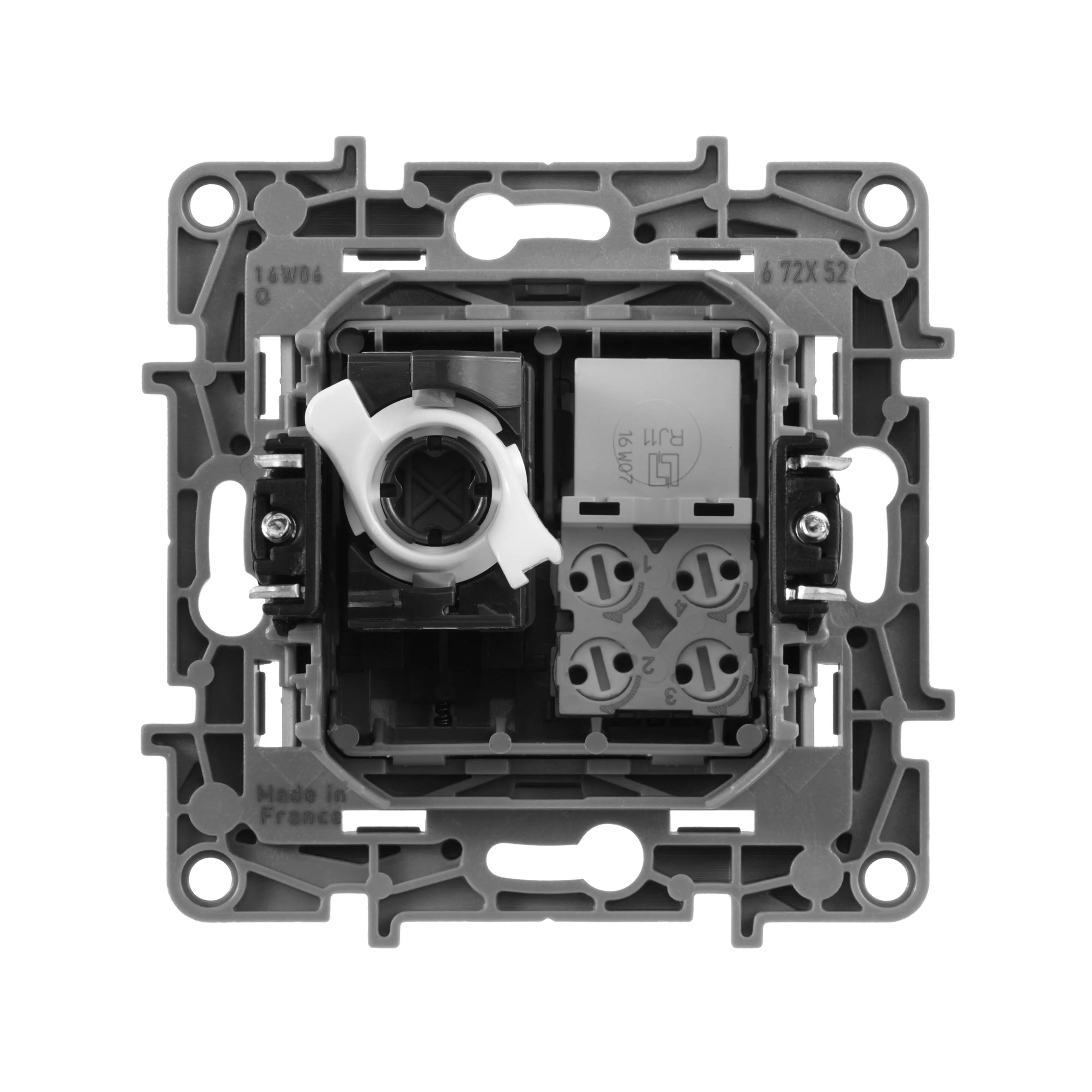 ETIKA Розетка двойная RJ11+RJ45 кат.5E UTP алюминий - Фото 2