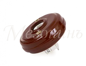 Розетка ретро компьютерная RJ45  (без подъемной рамки D70x25), цвет - коричневый, коллекция "Новая Г GE70341-04k