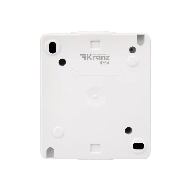 Розетка одноместная INDUSTRIAL IP54 с/з, о/у, белая KRANZ - Фото 5