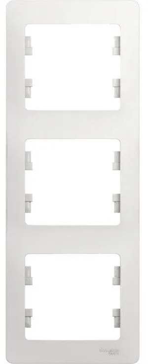 Рамка 3-м Glossa вертикал. бел. SE GSL000107