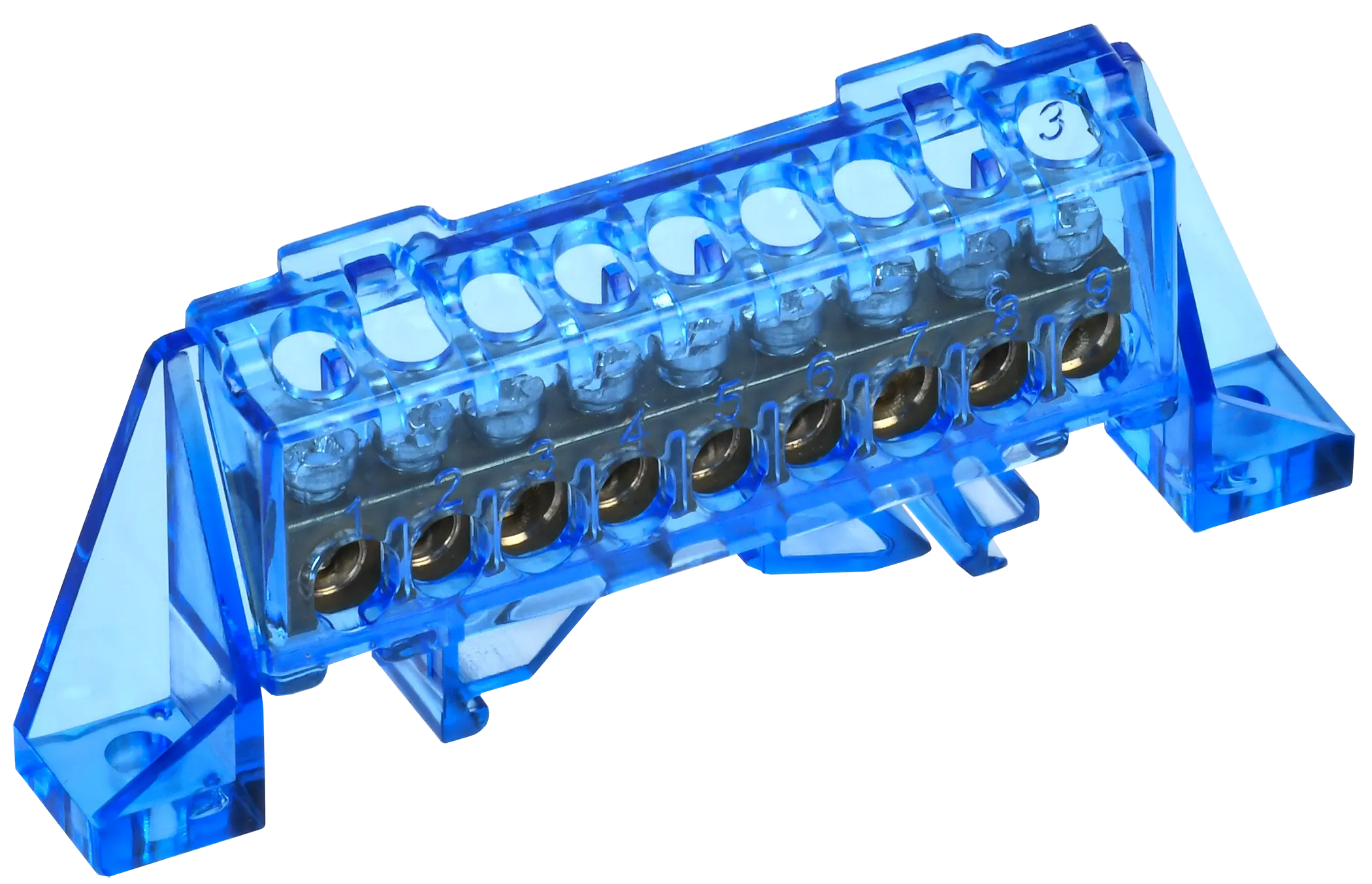 TEKFOR Шина N "ноль" в комбинированном DIN-изоляторе "Стойка" 6х9-9-С IEK TF-NN10-09-DP-K07