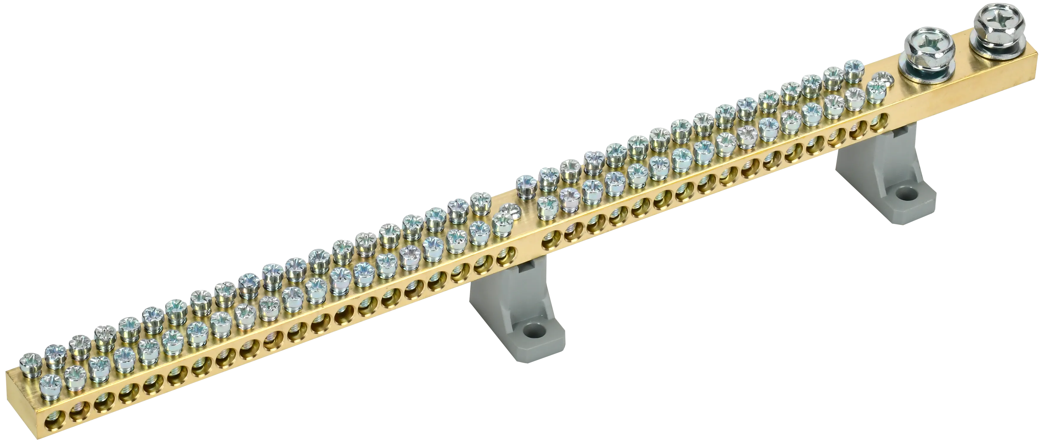 Шина N "ноль" на двух угловых изоляторах 200А ШНИ-10х18-72-L2-С IEK