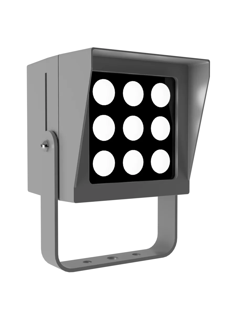 Светильник L-point 9/9/Г45/840/04/A1-C1/230АС IP65 RAL7035 Муар LEDEL PNT9-3842-413-1272