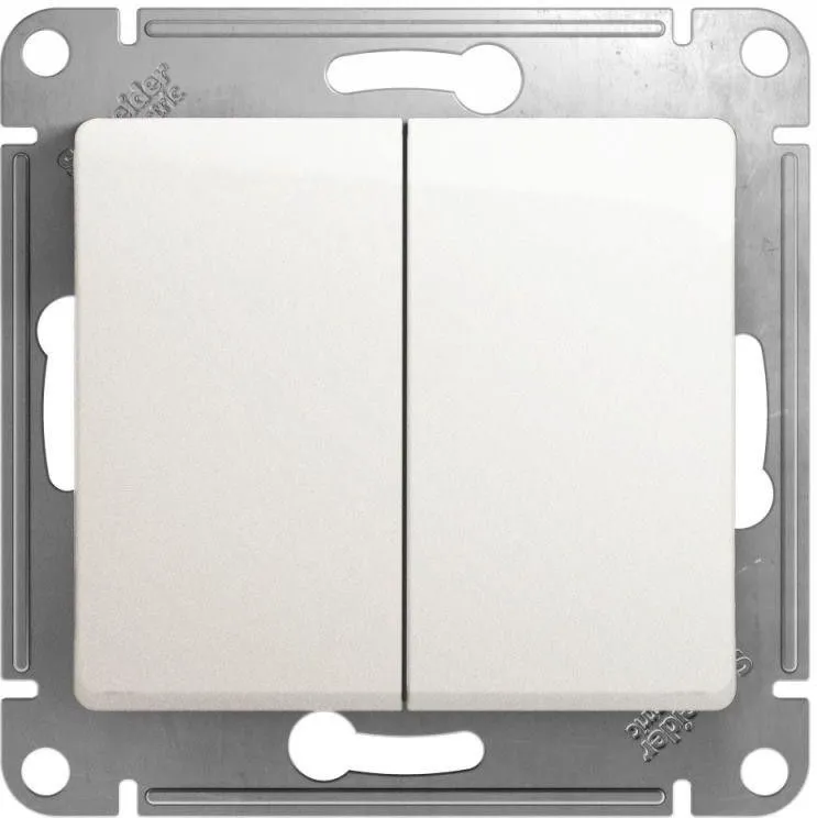 Выключатель 2-кл. СП Glossa 10А IP20 (сх. 5) 10AX механизм перламутр. SE GSL000651