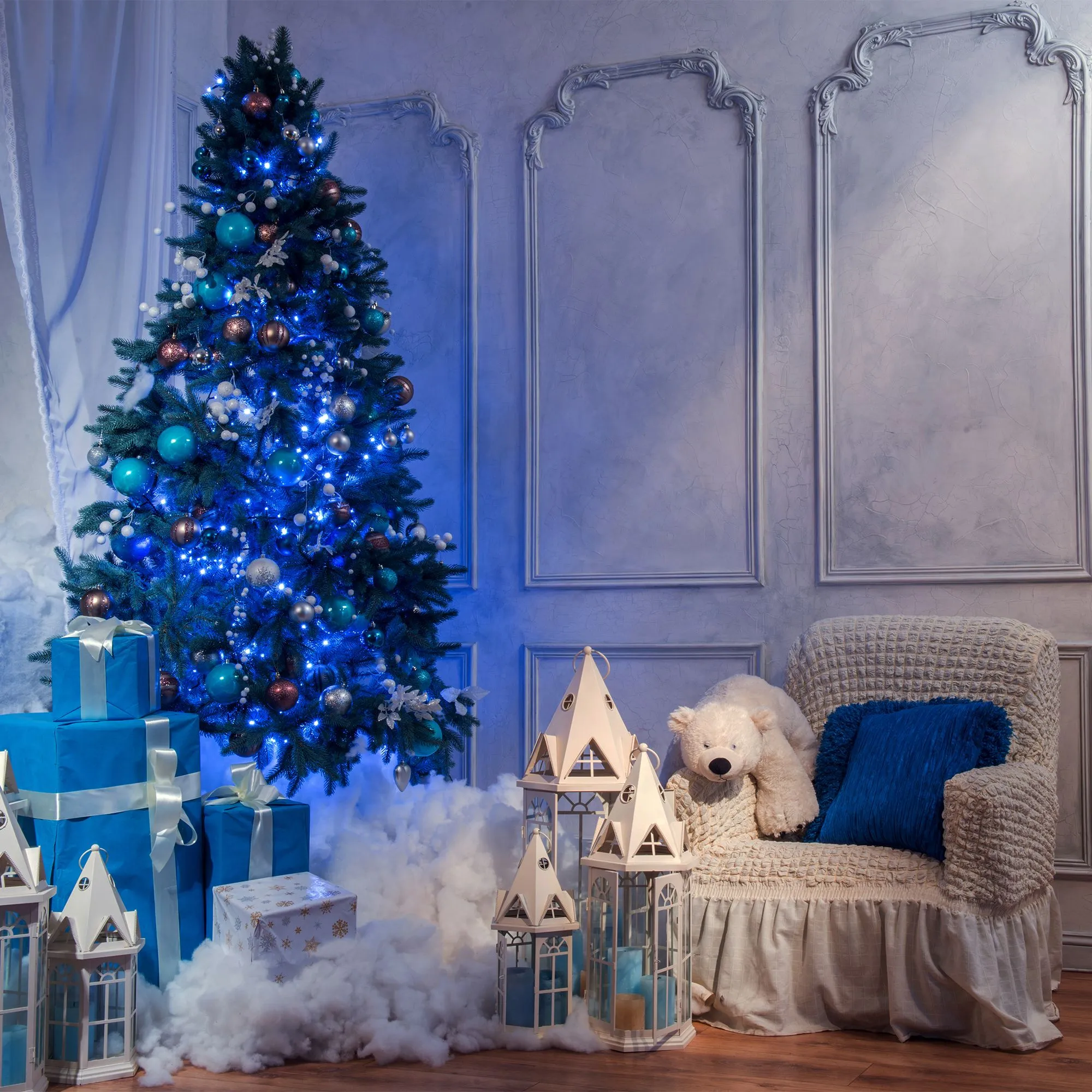 Праздничная гирлянда нить голубой 10м IP20 400-002 Elektrostandard Eurosvet